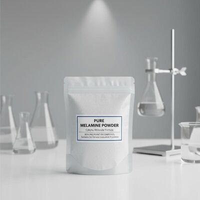 Kookpunt ontbindt puur melamienpoeder C3H6N6 Moleculaire formule Chemische verbinding geschikt voor verschillende industriële processen
