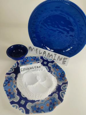 Poeder 99,85% van Shinning van de Tablewaresmelamine Zuiverheids Kleurrijke Industriële Rang