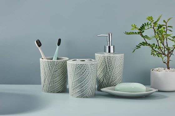 Duurzame badkamer teller set 4pcs handpomp zeep dispenser