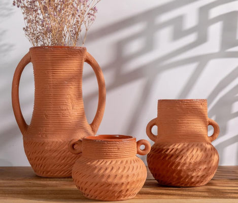 Grote mond keramische bloemenvaas Decor Rustiek huis