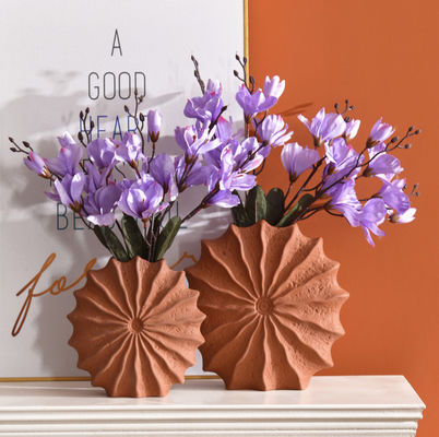 Keramische vaas voor huisversiering Set van 2, Terracotta vaas, vaas voor bloemen, gedroogde bloemen vaas, snijbloemen vaas, herfst decor