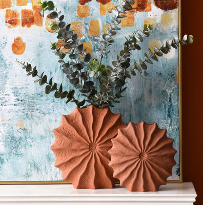 Keramische vaas voor huisversiering Set van 2, Terracotta vaas, vaas voor bloemen, gedroogde bloemen vaas, snijbloemen vaas, herfst decor