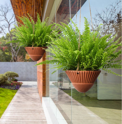 Hangende planters voor binnenshuisplanten, Terracotta hangende planter, Keramische hangende plantenpotten, hangende mand, hangende planters