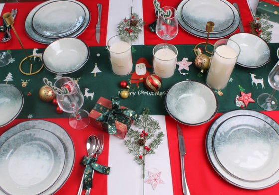 12 stuks Melamine kerstgereedschap voor buiten