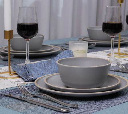 Gufaith 4 Melamine eetgerei Set Platen En Schalen 12 stuks