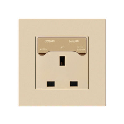 Melamine oplaadlamp schakelpaneel 13A 16A USB Type C Multi Hole Socket