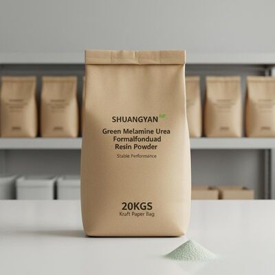 SHUANGYAN Groene Melamine Ureum Formaldehyde Hars Poeder Stabiele Prestaties 20KGS/Kraft Papieren Zak