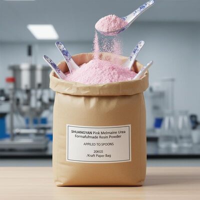 SHUANGYAN Roze melamine ureum formaldehyde hars poeder toegepast op lepel 20 kg/kraftpapier zak