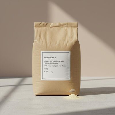 SHUANGYAN Geel Ureum Formaldehyde Samengesteld Poeder 100% Melamine Toegepast op Platen 20KGS/Kraftpapier Zak