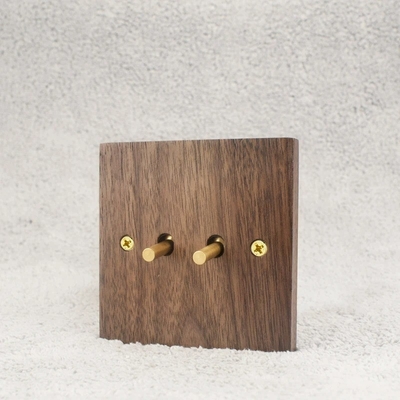 Smart Home Essential Light Switch Panel Solid Wood Wifi Stemopdracht