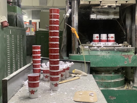 Automatische melaminefabrieksmachine voor melaminebekers met 100% melaminepoeder 200 ton melaminecompressie